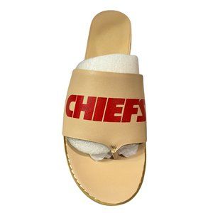 NEW- NFL Licensed Authentic Women's Kansas City Chiefs Cuce Nude Slip-On Size 8